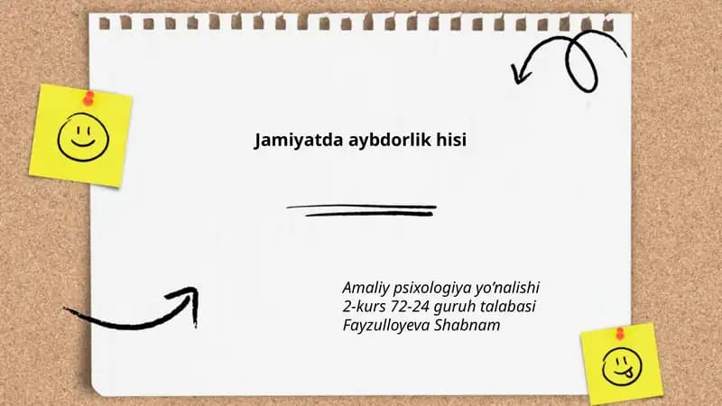 Jamiyatda Aybdorlik Hisi