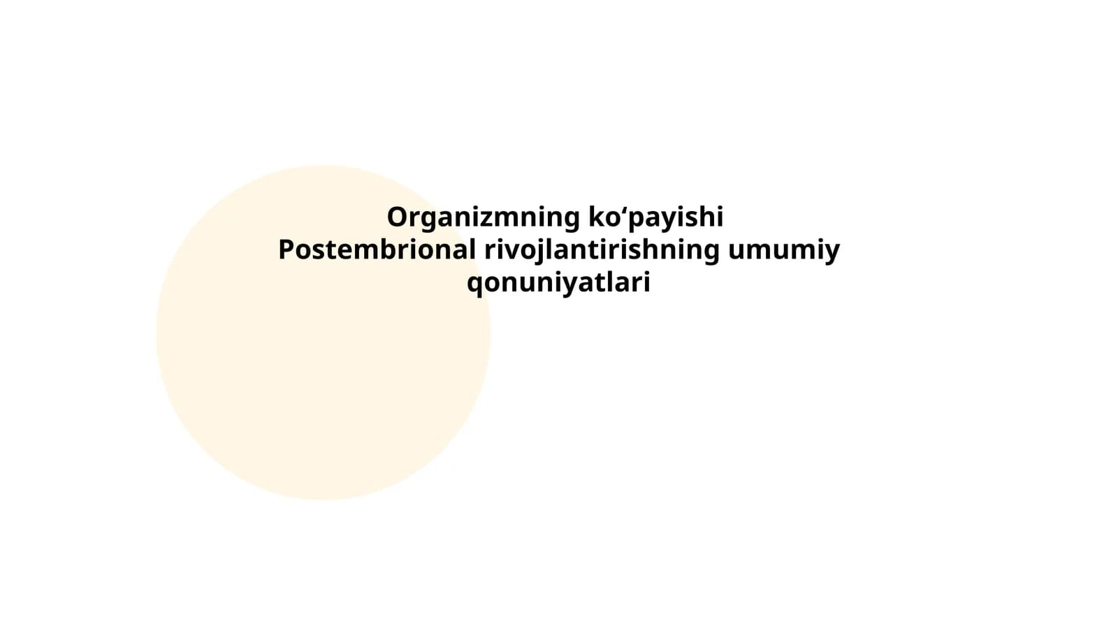 Organizmning koʻpayishi