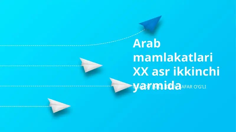 Arab mamlakatlari XX asr ikkinchi yarmida