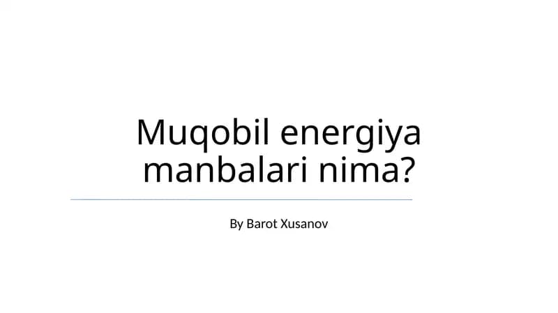 Quyosh energiyasi yechimlari