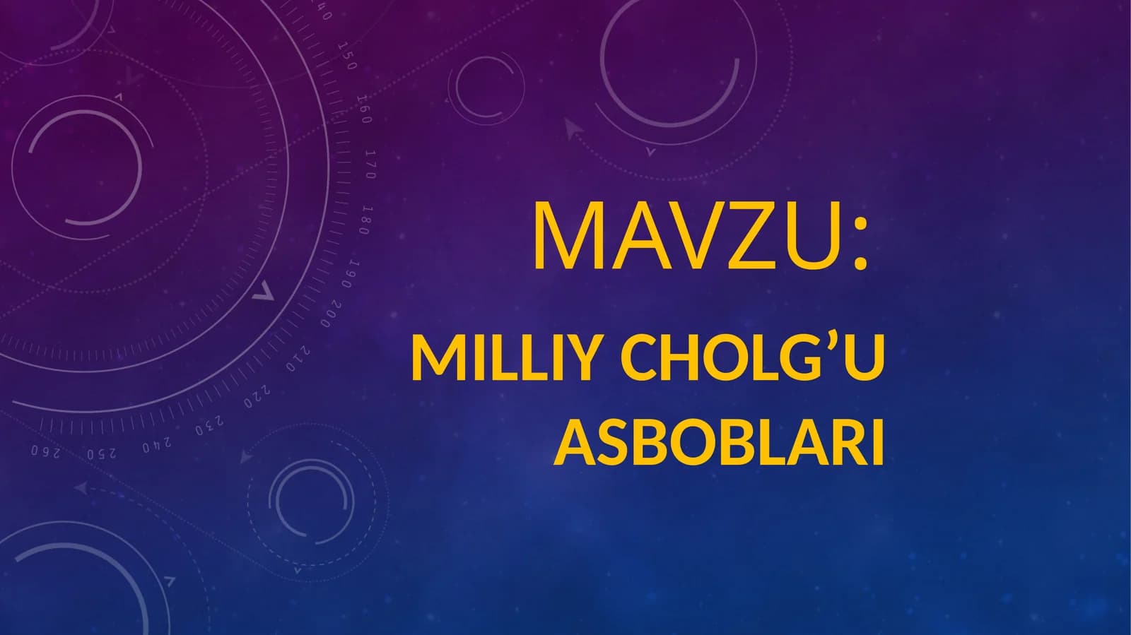 Milliy cholg’u asboblari