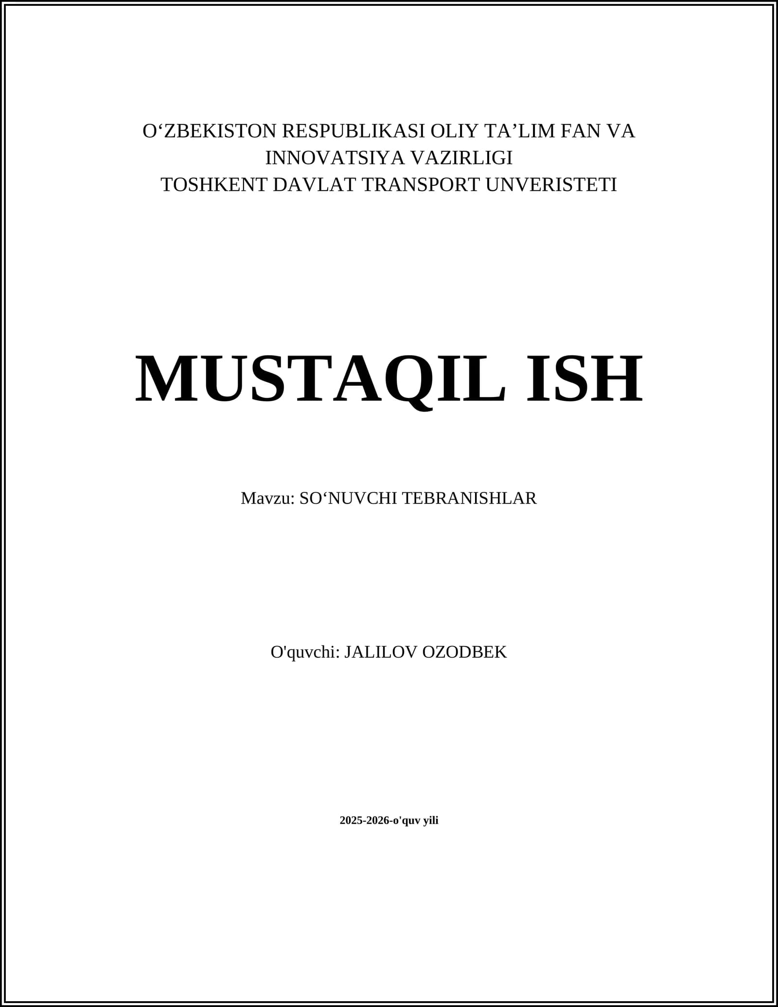 SOʻNUVCHI TEBRANISHLAR