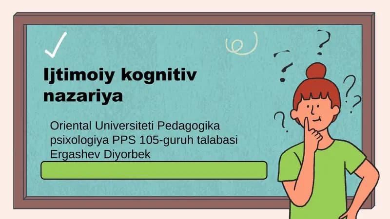 Ijtimoiy kognitiv nazariya