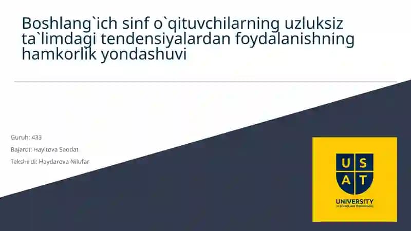 Zamonaviy ta’lim tizimi