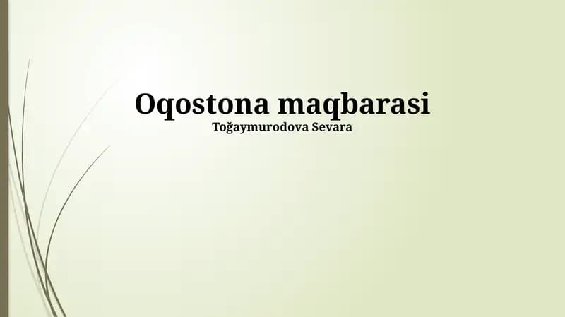 Oqostona maqbarasi