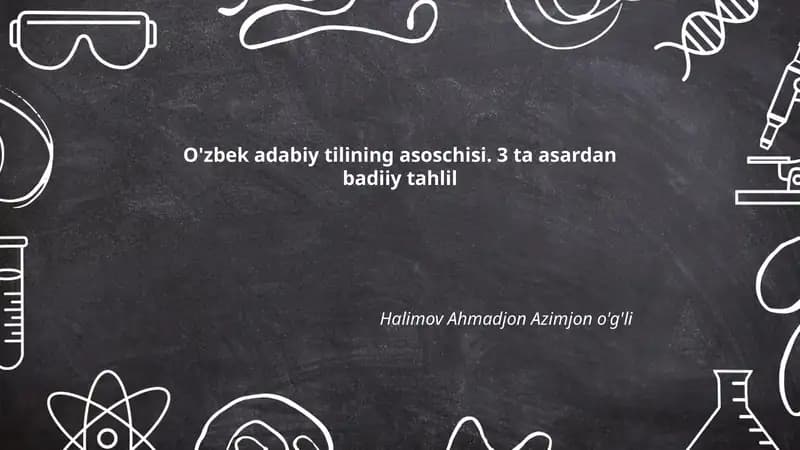 Navoiy davrida O'zbek adabiyotining rivoji