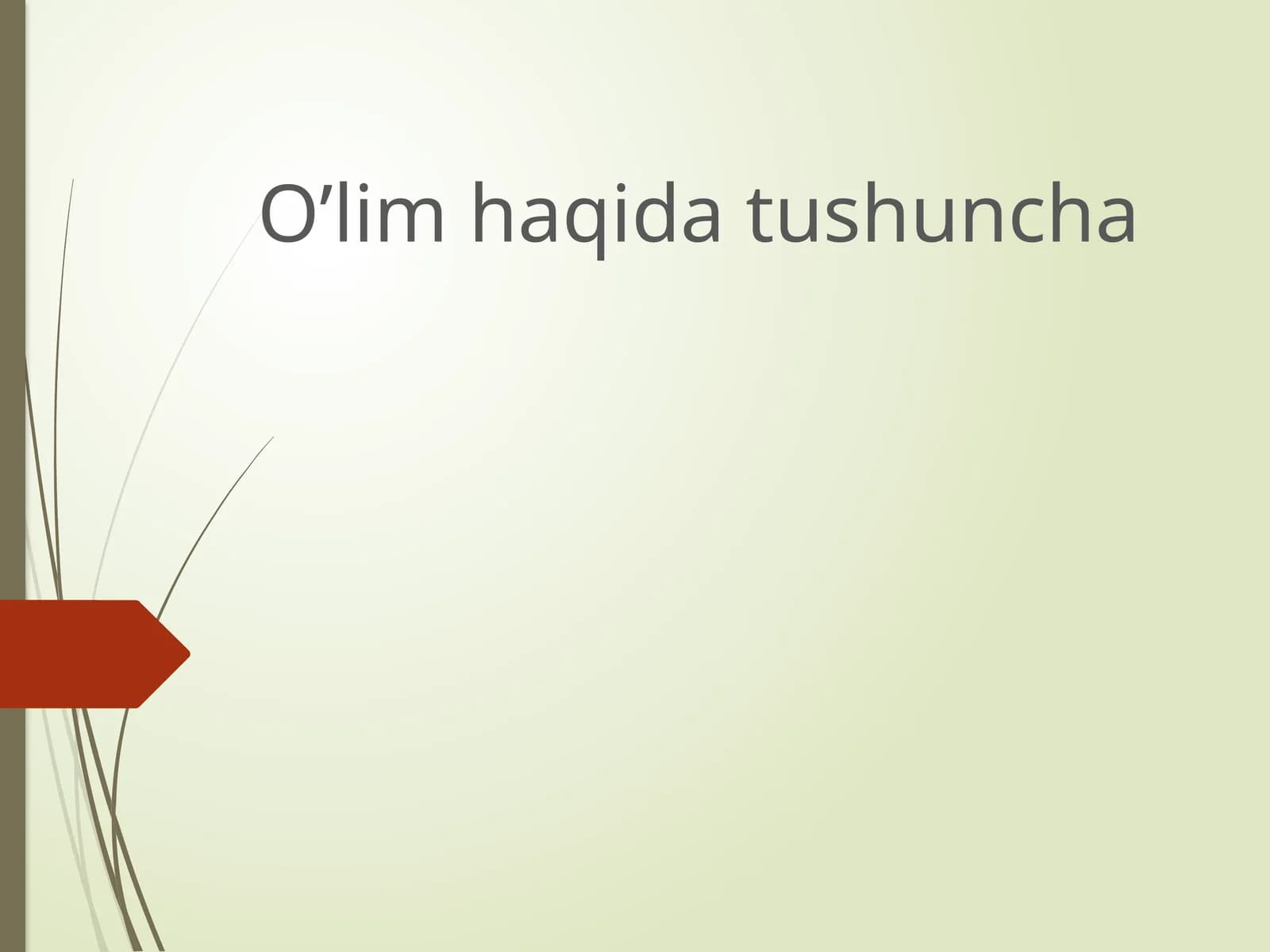 O’lim haqida tushuncha