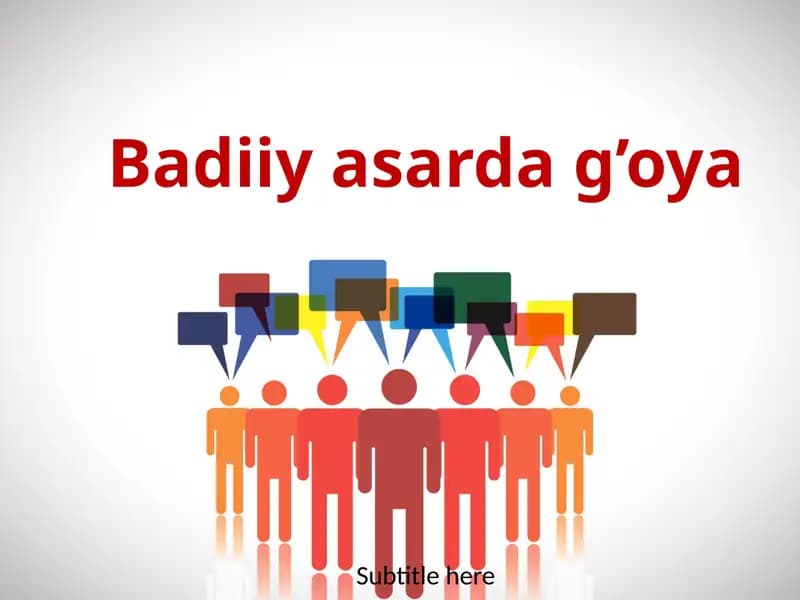 Badiiy asarda g’oya
