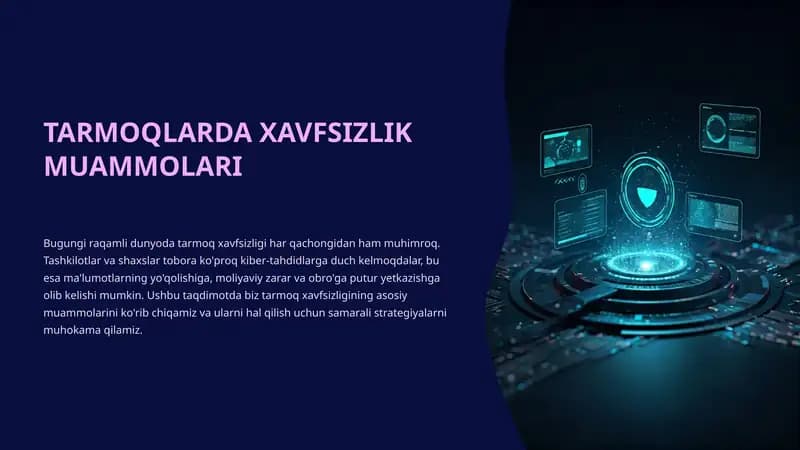 Tarmoq xavfsizligi muammolari