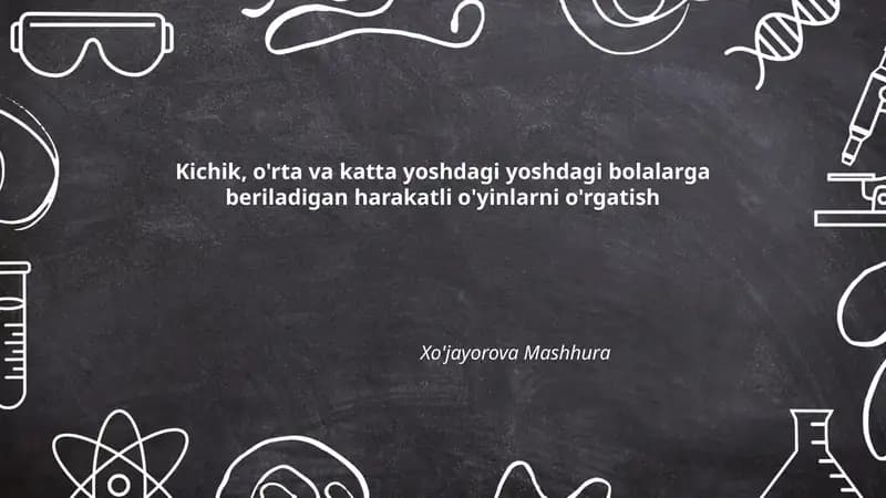 Harakatli O'yinlar Ta'limi