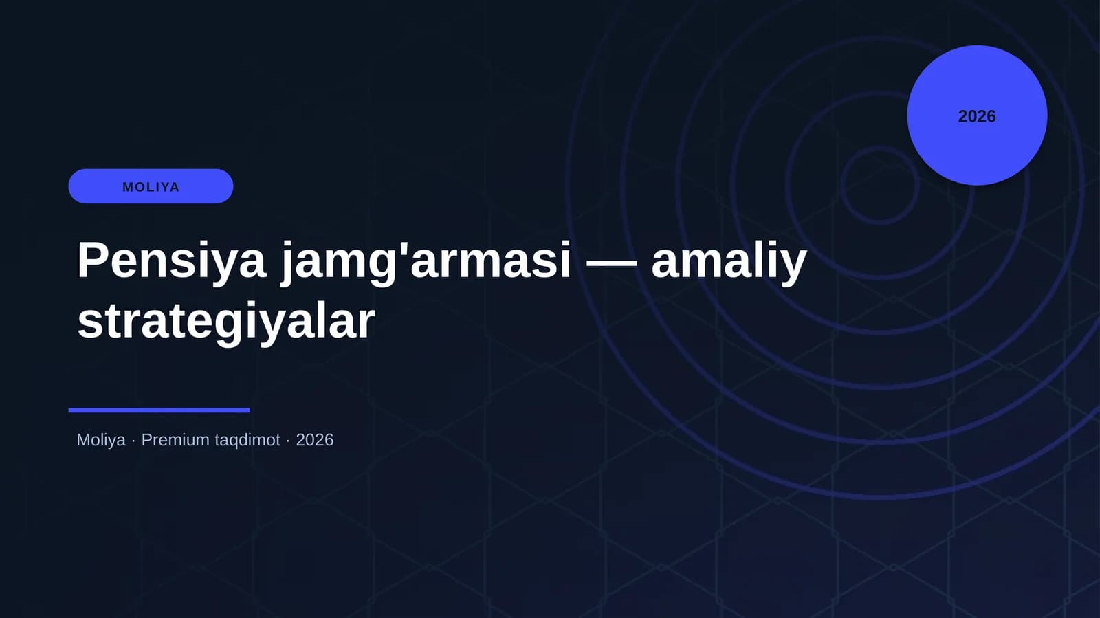 Pensiya jamg'armasi — amaliy strategiyalar