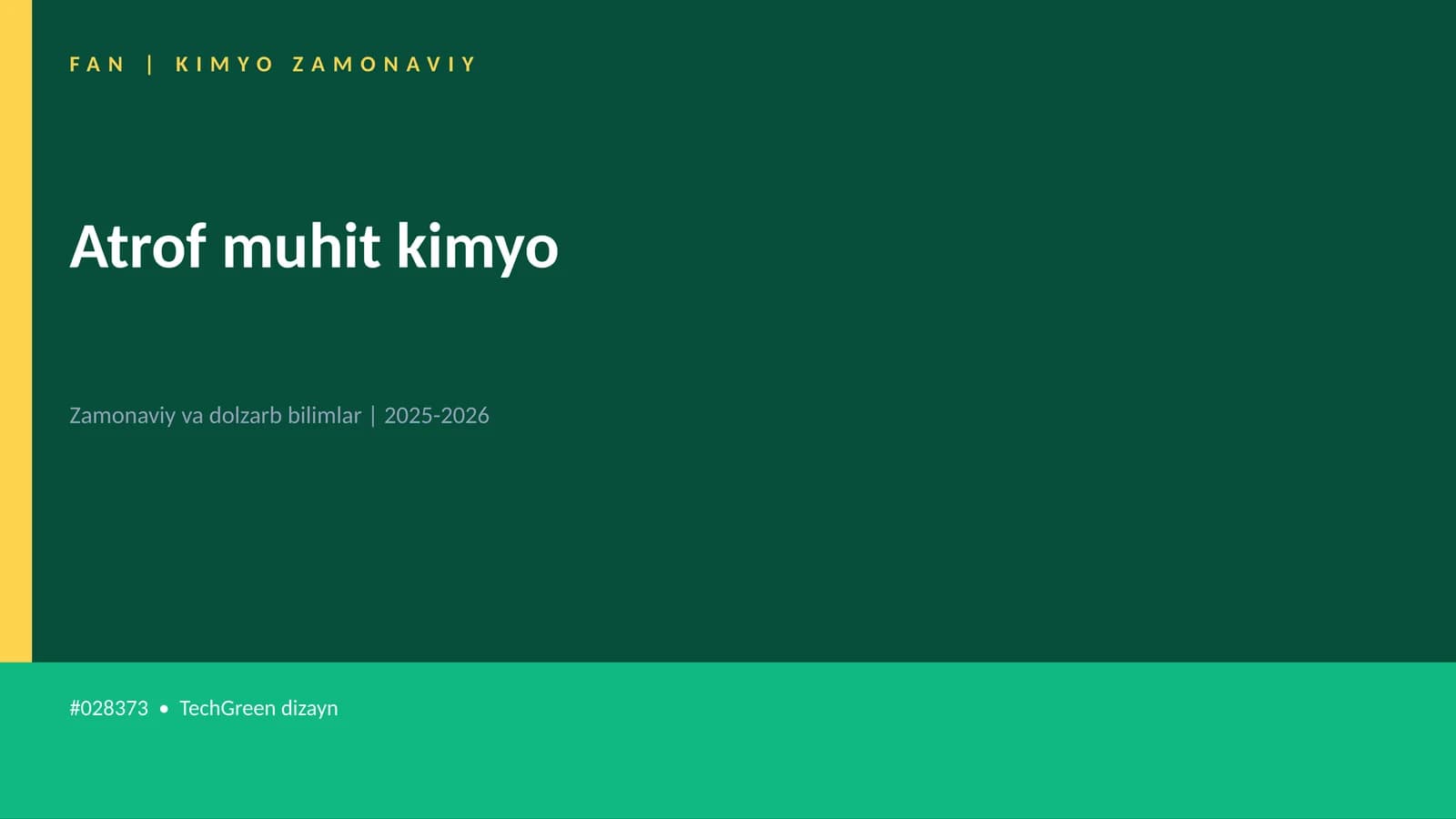Atrof muhit kimyo
