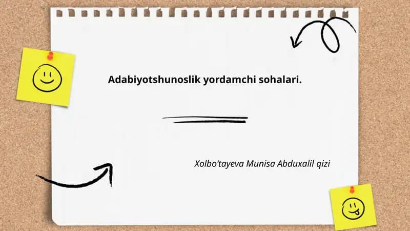 Adabiyotshunoslik yordamchi sohalari