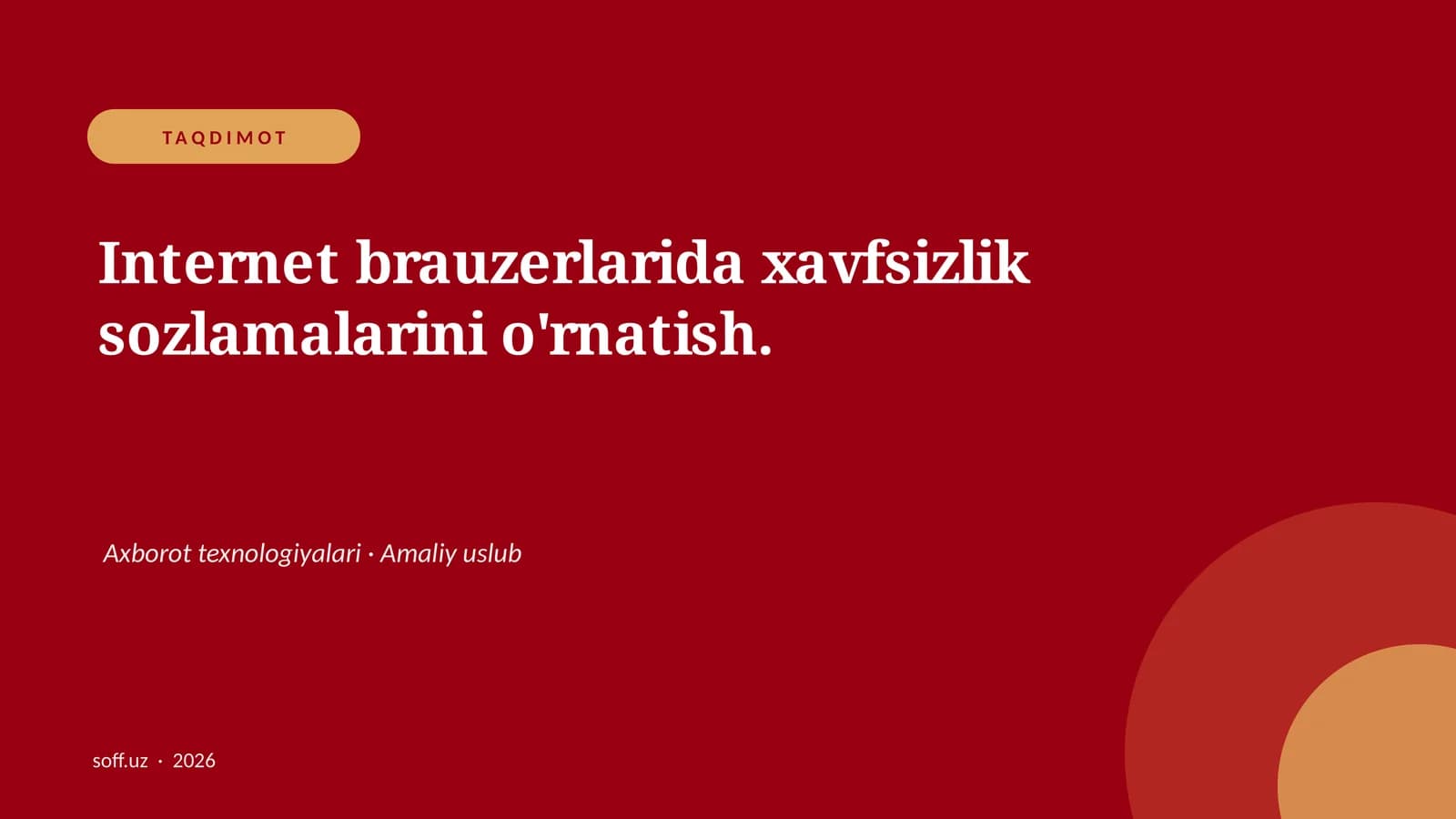 Internet brauzerlarda xavfsizlik sozlamalari
