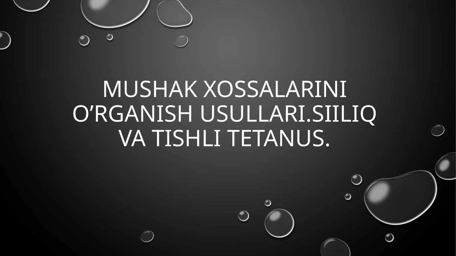 Skelet Muskullarining Fizioligik Xossalari