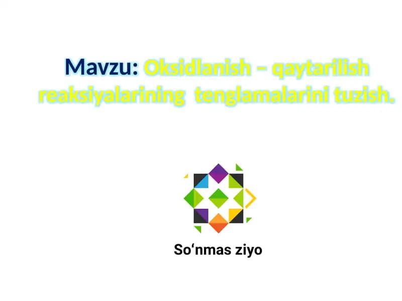 Oksidlanish–qaytarilish reaksiyalari