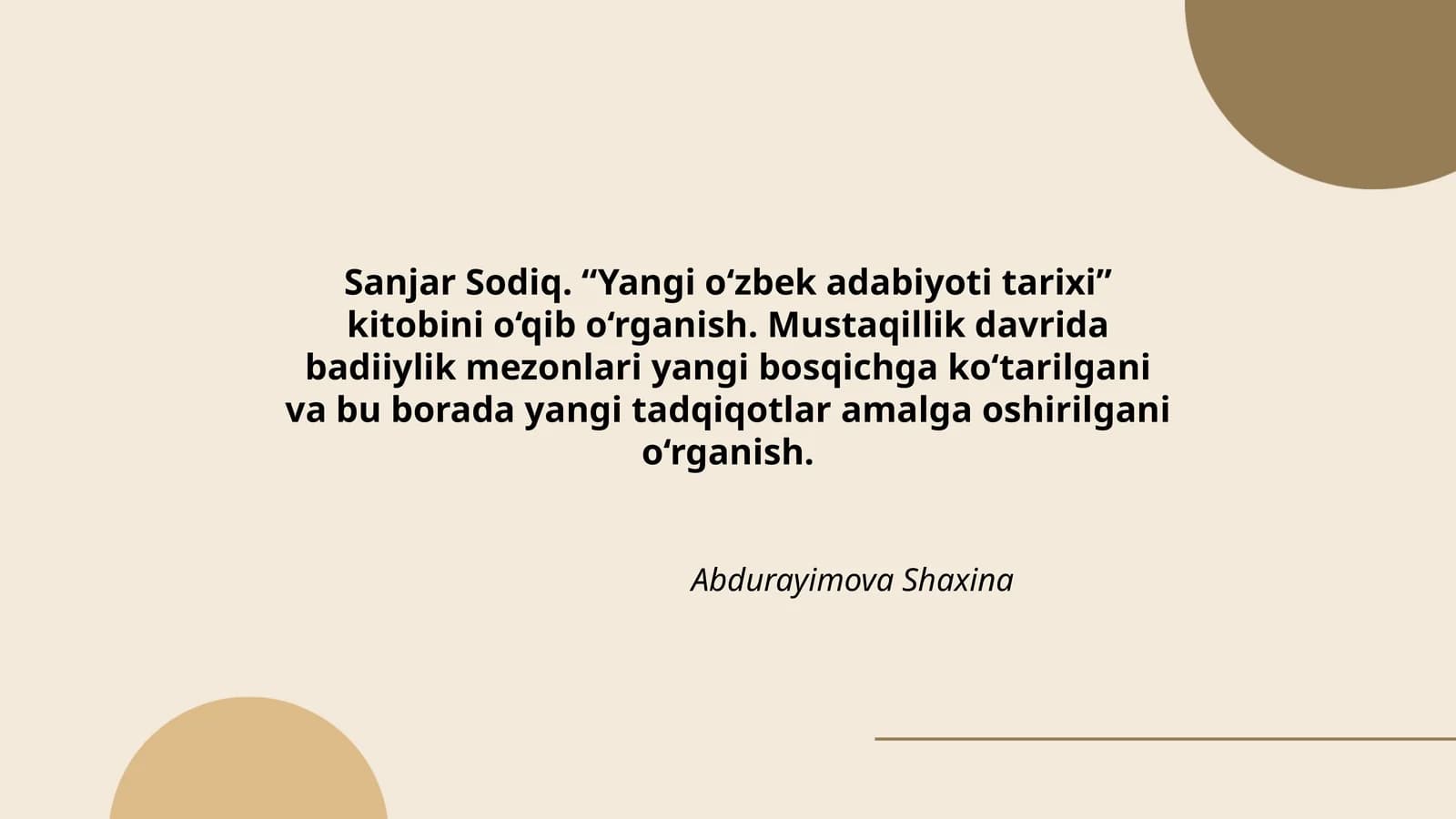Yangi o‘zbek adabiyoti tarixi