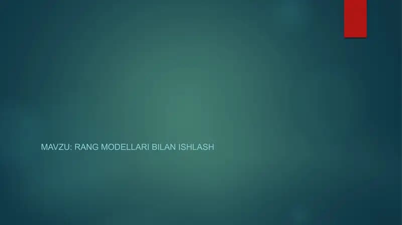 RGB rang modeli