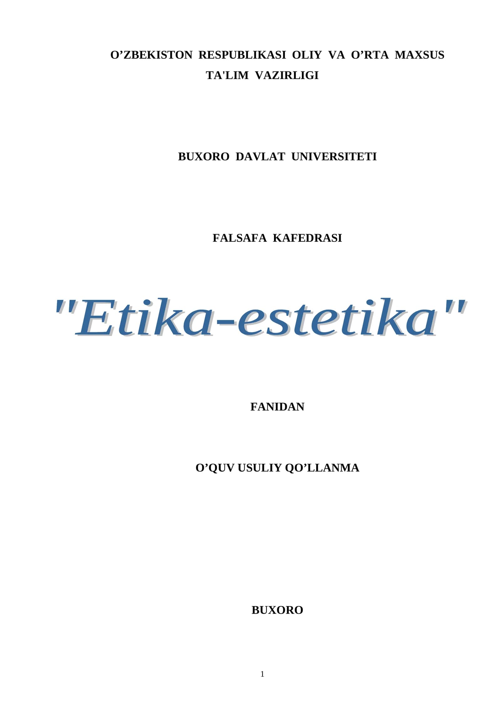 O’QUV USULIY QO’LLANMA