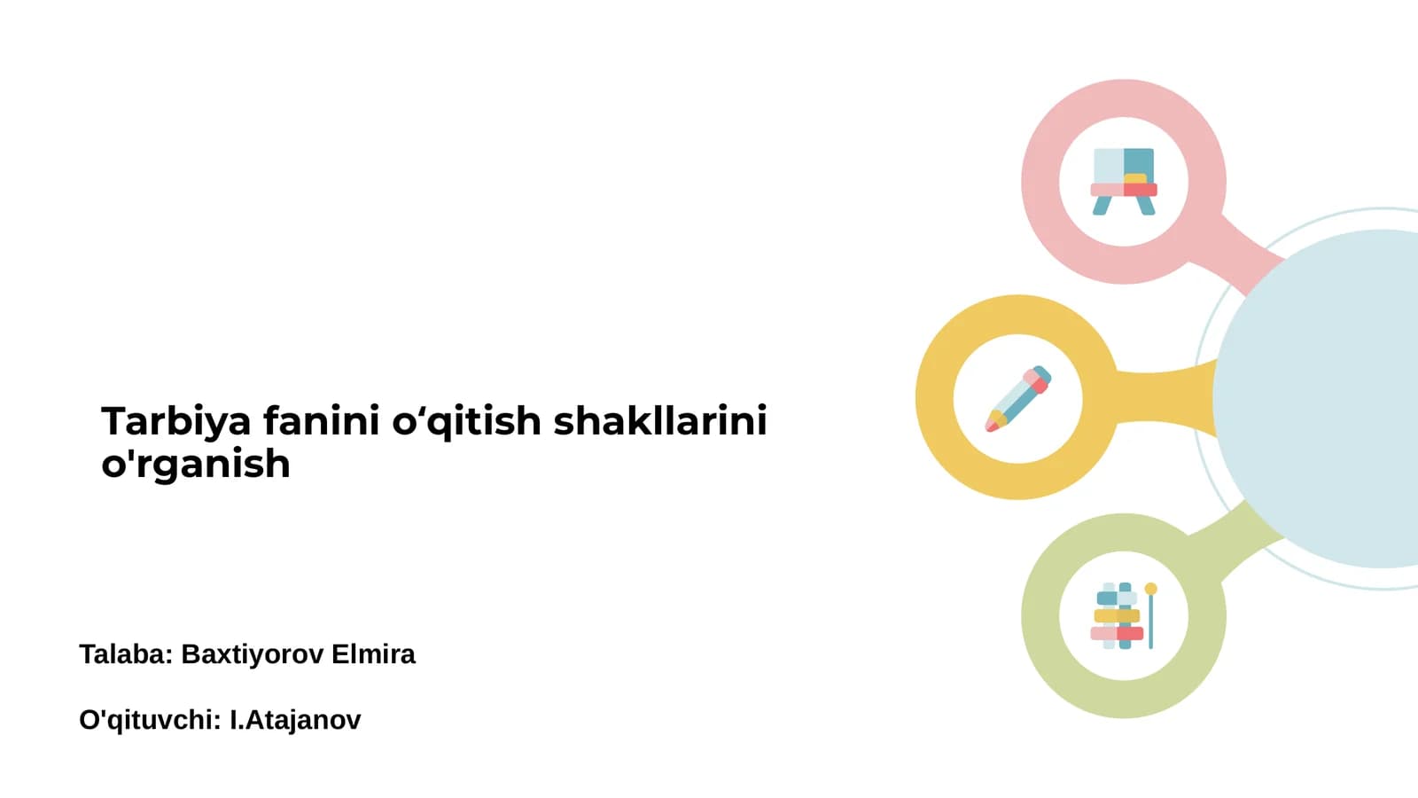Tarbiya fanini oʻqitish shakllarini o'rganish