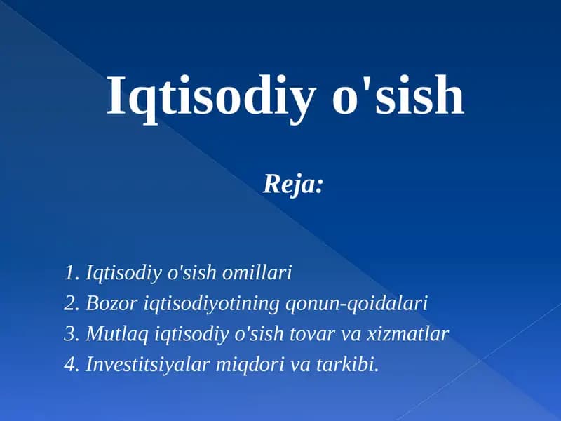 Iqtisodiyo'sish