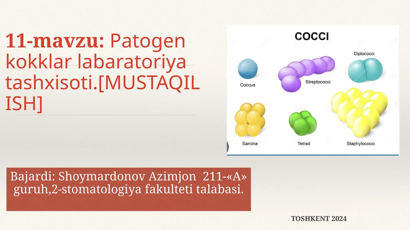 Patogen kokklar labaratoriya tashxisoti