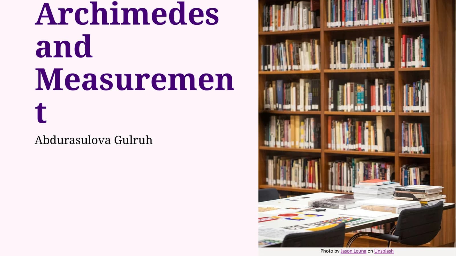 Archimedes and Measurement