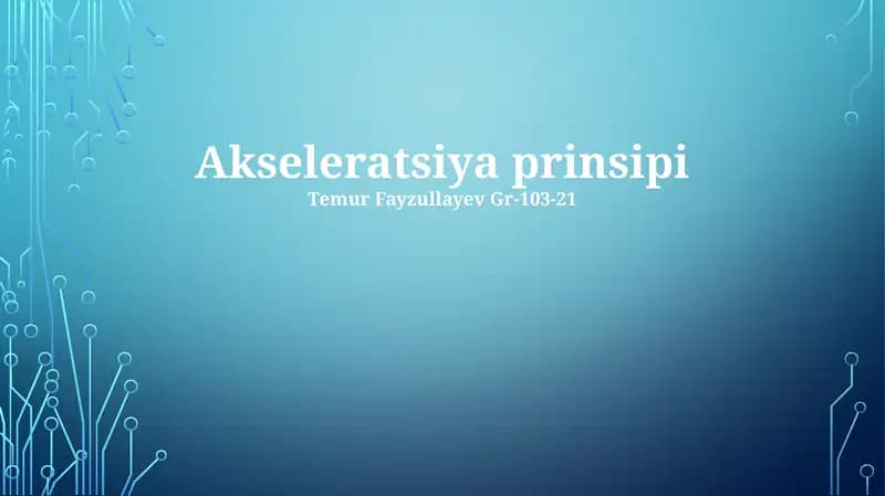 Akseleratsiya prinsipi