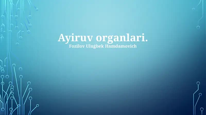 Ayiruv organlari