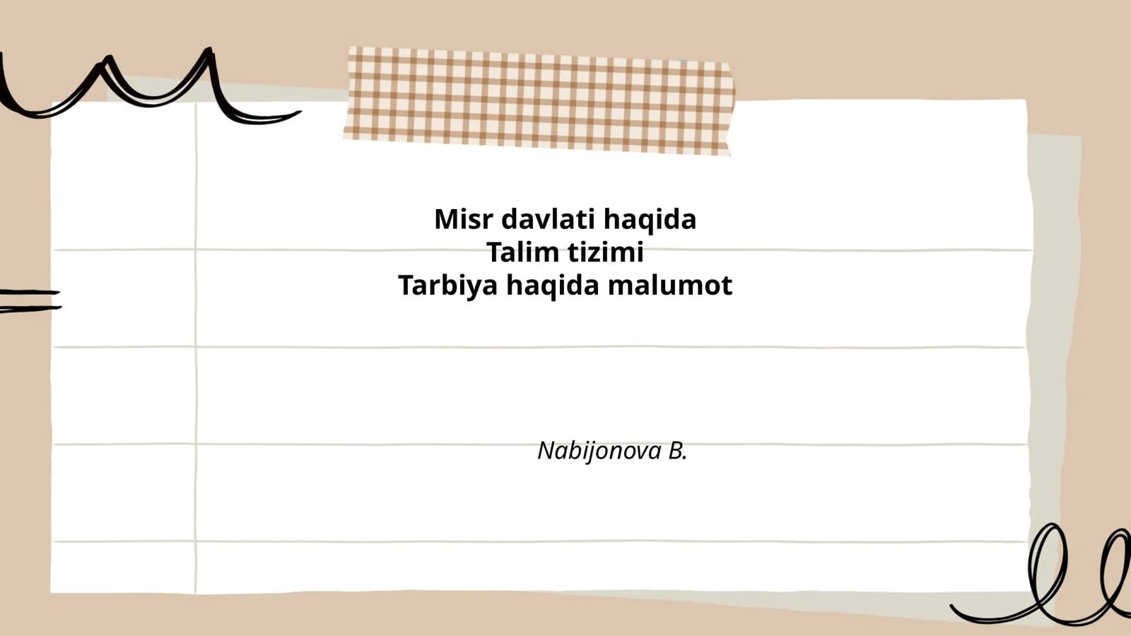 Misrning ta'lim tizimi tarixi