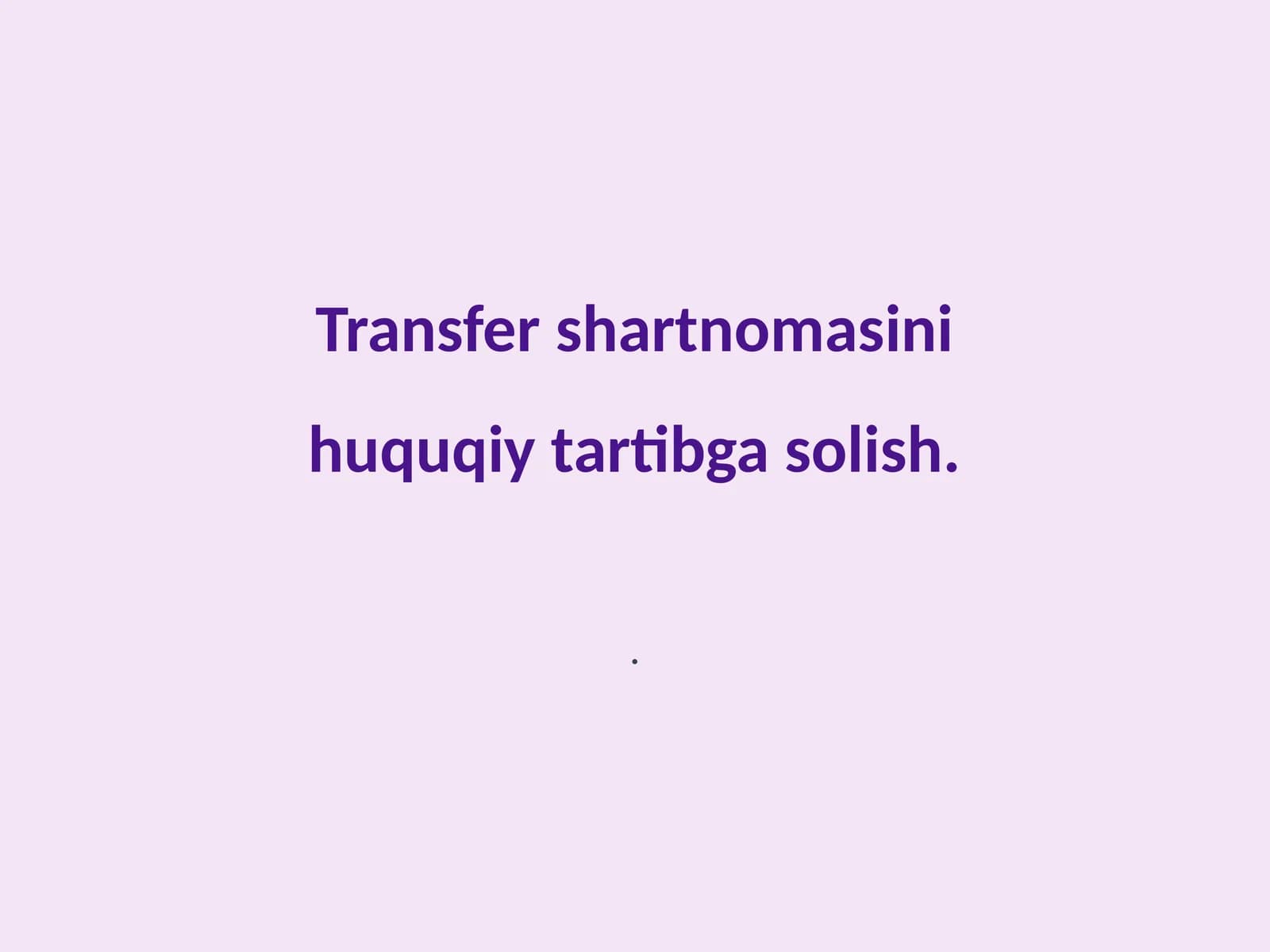 Transfer shartnomasi
