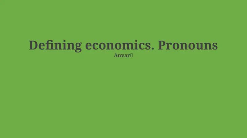 Economics: Scarcity, Systems, and Perspectives