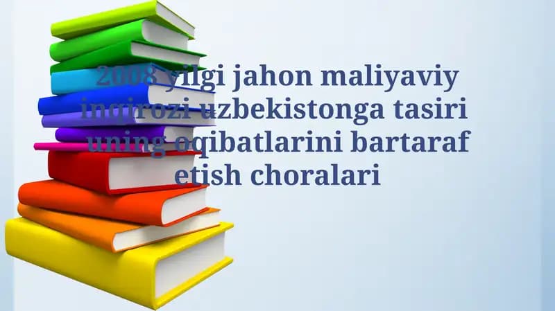 O'zbekiston Iqtisodiyotining Tiklanishi va Kelajak Rejalari