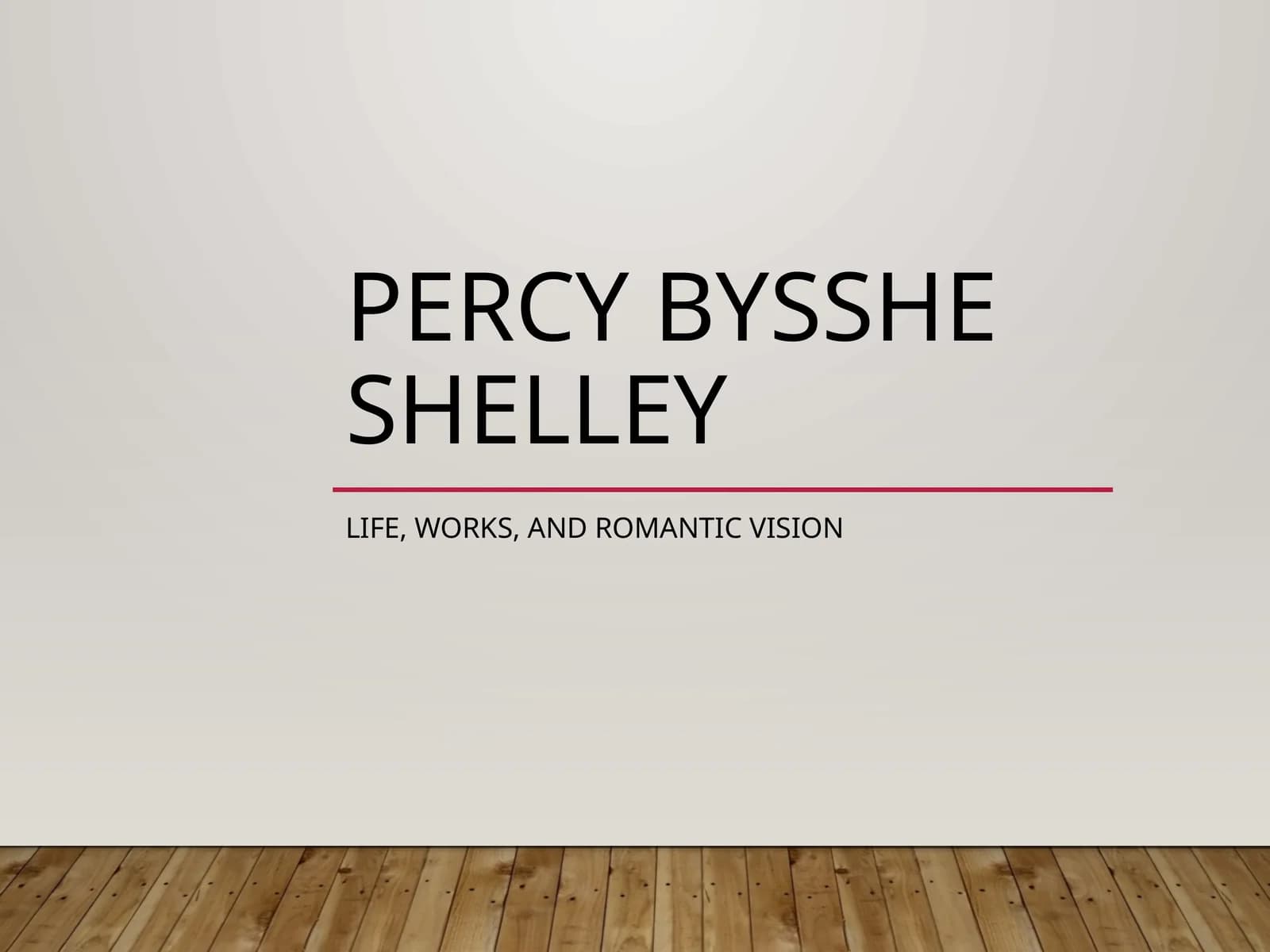 Percy Bysshe Shelley
