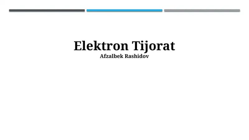 Elektron Tijorat