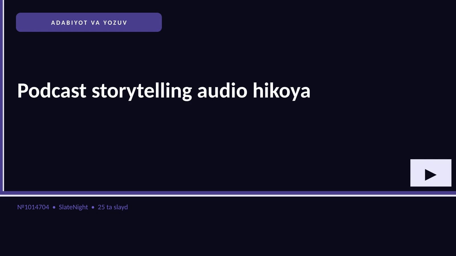 Podcast storytelling audio hikoya