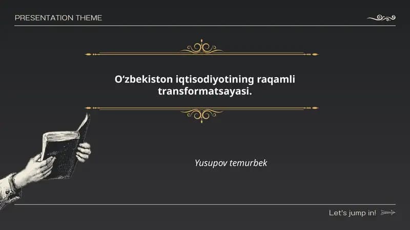 Oʻzbekiston iqtisodiyotining raqamli transformatsayasi