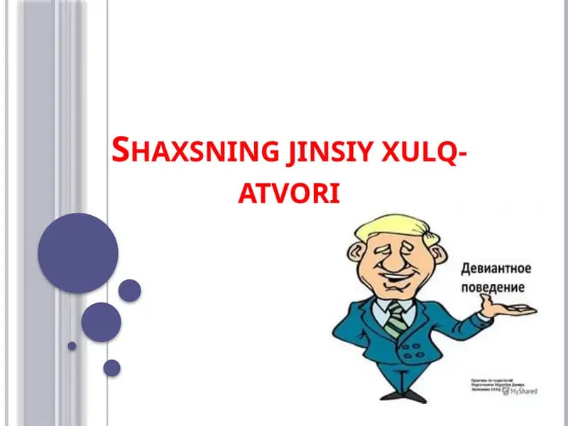 Shaxsning jinsiy xulq-atvori