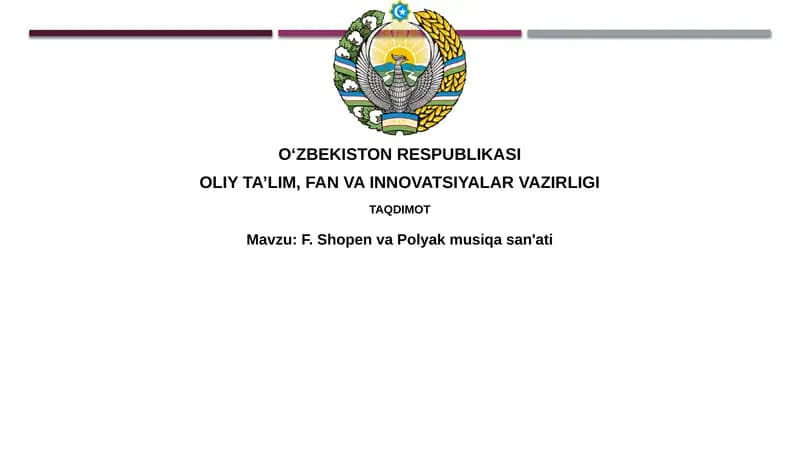 F.Shopen va Polyak musiqa san'ati