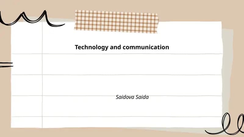 Technology and Communication