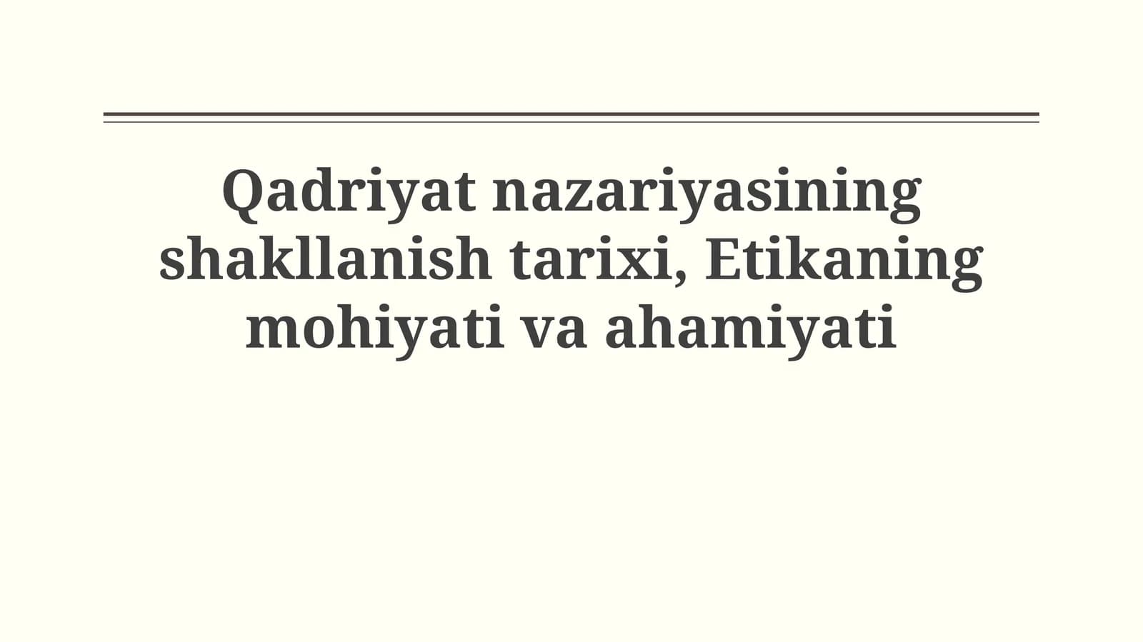 Qadriyatlar nazariyasining shakllanish tarixi