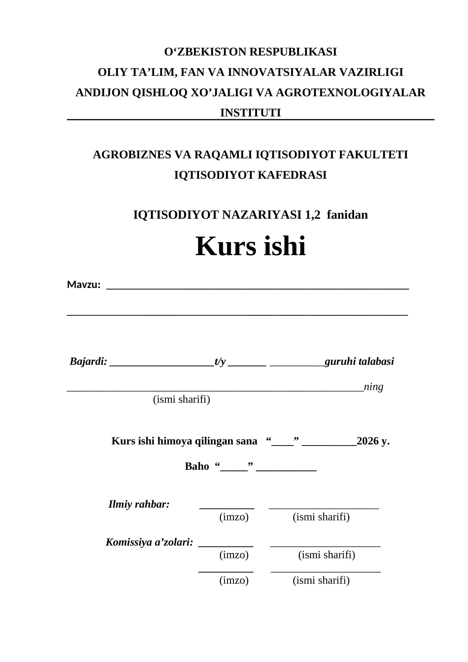 To'lov balansining mohiyati va tarkibi