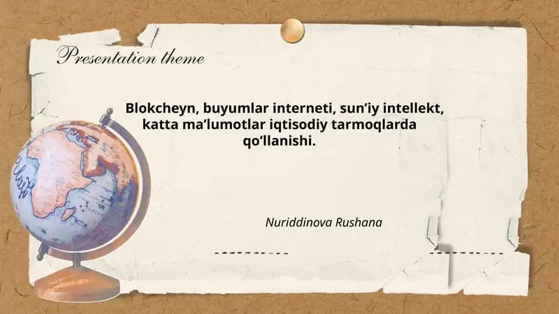 Bank va moliya sektorida blokcheyn va katta ma’lumotlar qo‘llanilishi