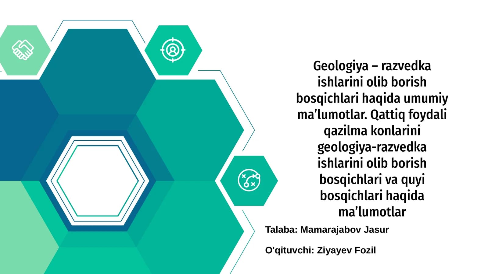 Geologiya va razvedka ishlariga kirish
