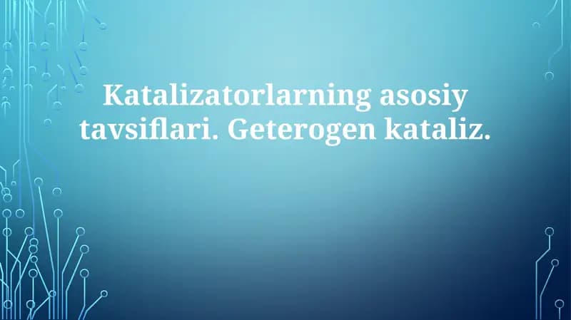 Katalizatorlar
