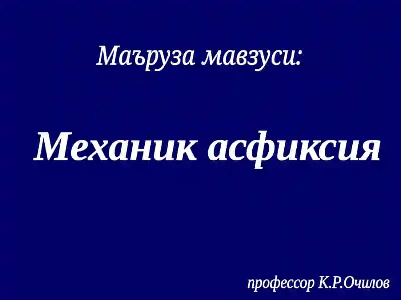 Механик асфиксия