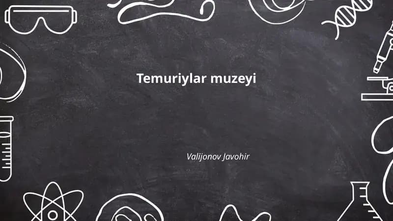Музей тимуридов (Temuriylar muzeyi)