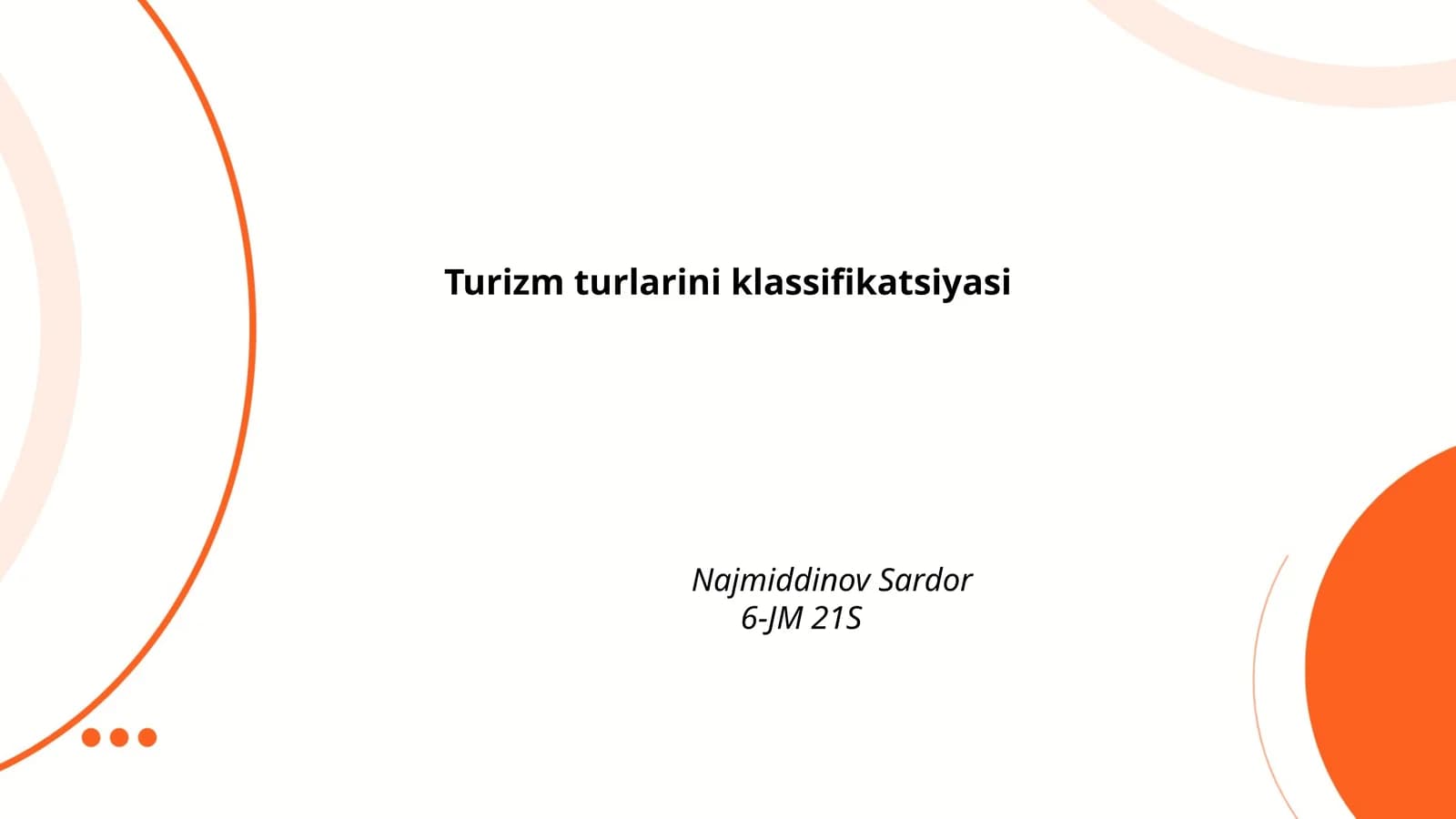 Turizm turlarini klassifikatsiyasi
