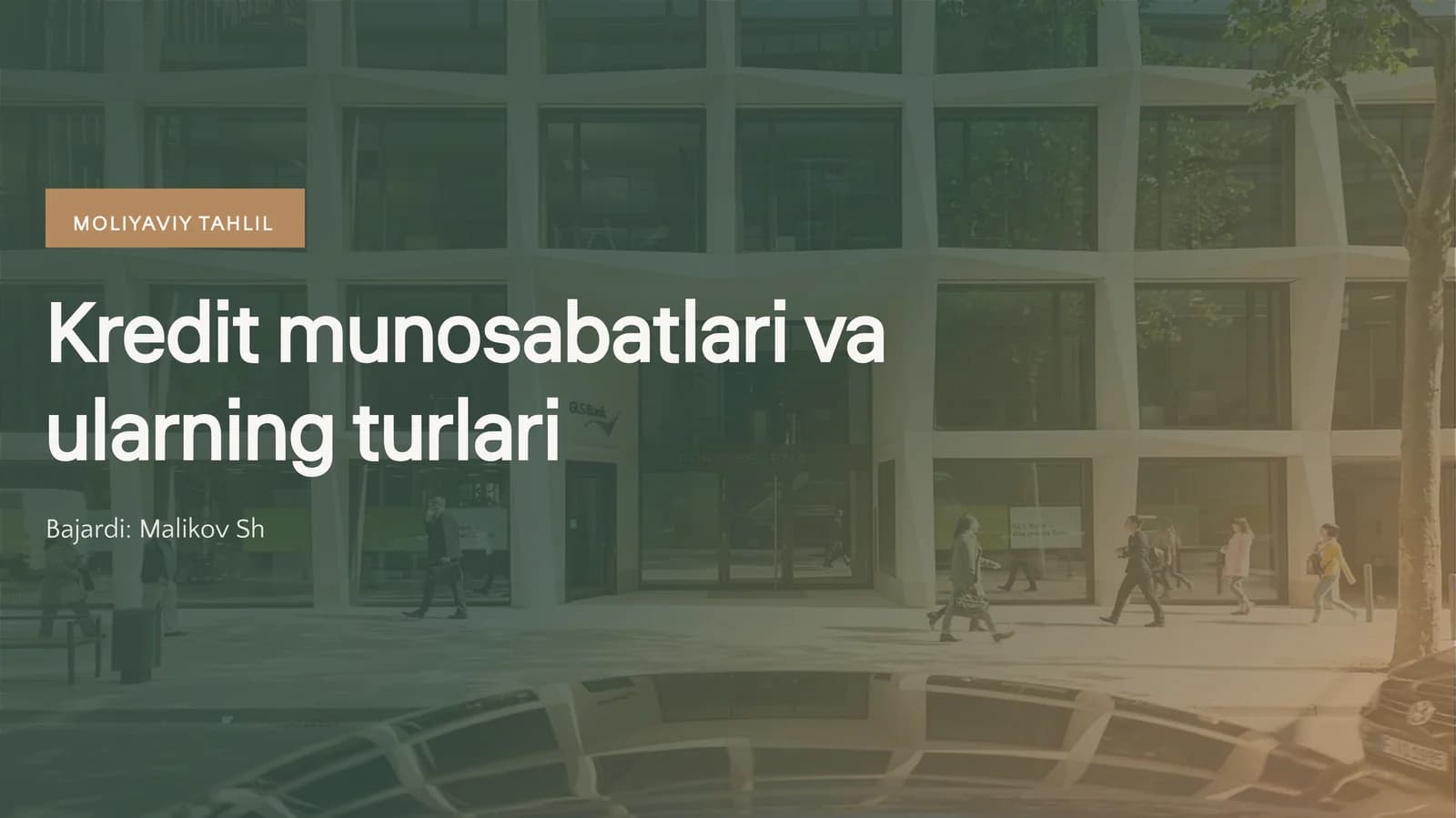MOLIYAVIY TAHLIL