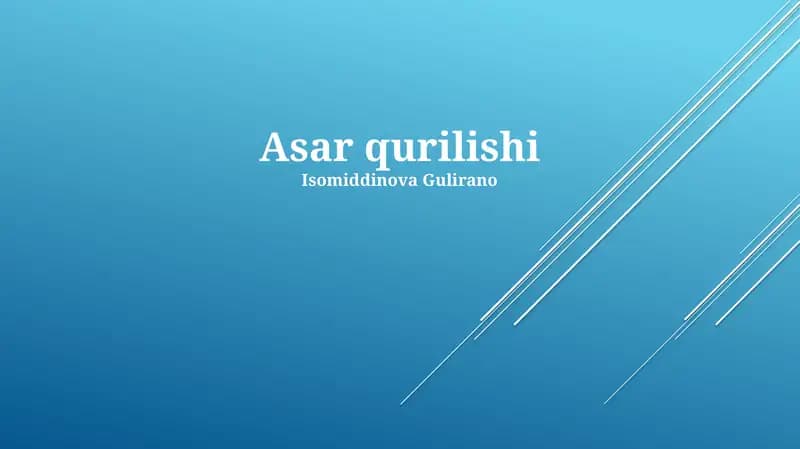 Asar qurilishi